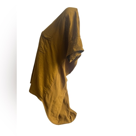 Amadi x Anthropologie Ladies Short Sleeve Mixed Media Blouse - Picture 2 of 5